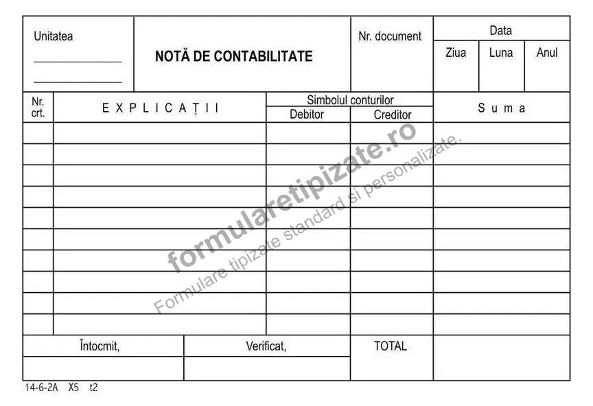 Notă contabilă