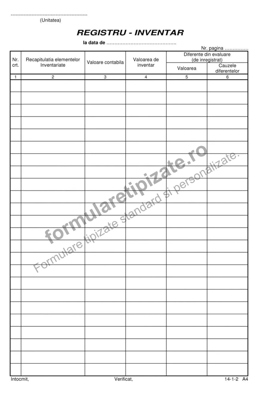 Registru inventar